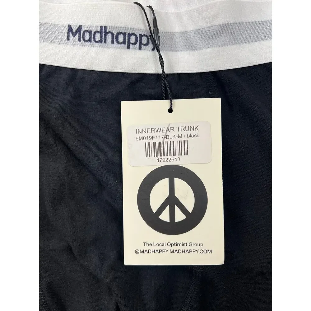 NWT Madhappy Innerwear Trunk Black Cotton Spandex Boxer Briefs USA - M